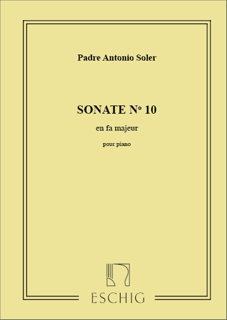 Sonate N. 10 En Fa Majeur, Pour Piano